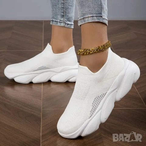 Нови бели дамски маратонки 36, снимка 6 - Маратонки - 53884760