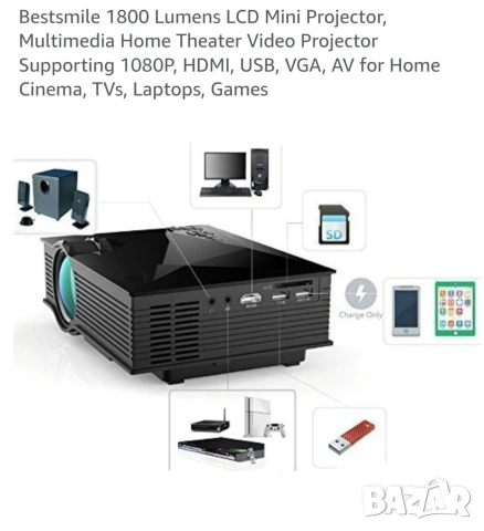 LED видеопроектор UNIC UC 46. , снимка 8 - Плейъри, домашно кино, прожектори - 53178946