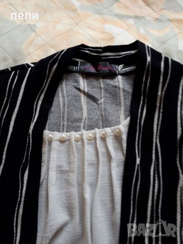 Елегантна дамска туника с перлички, снимка 2 - Туники - 34366370