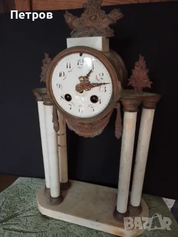 каминен настолен часовник 38/23 см