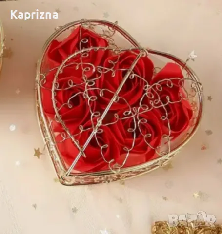 Сърце от сапунени рози, снимка 4 - Романтични подаръци - 48759921