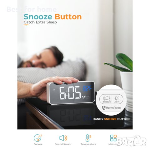 LED цифров будилник, Сензор за звук и температура, снимка 2 - Други стоки за дома - 42255851