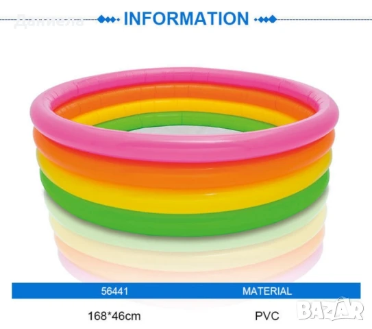 Превърнете лятото в цветен празник с нашия детски многоцветен надуваем басейн, снимка 3 - Басейни и аксесоари - 50581034