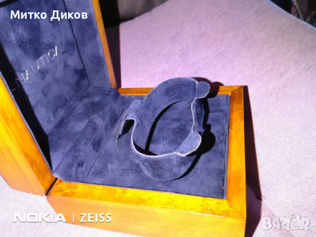 Кутия за часовник Nautica 110х110х66мм нова дървена, снимка 7 - Мъжки - 48000932