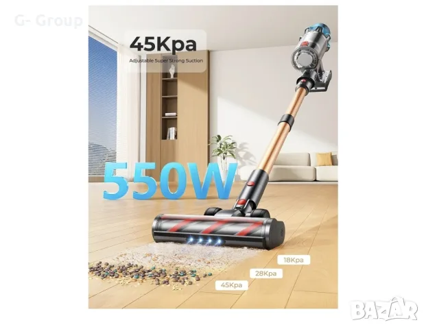 Безжична Вертикална Прахосмукачка Fieety v7 !, снимка 3 - Прахосмукачки - 55964273