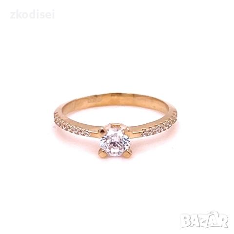 Златен дамски пръстен 1,75гр. размер:52 14кр. проба:585 модел:34413-6