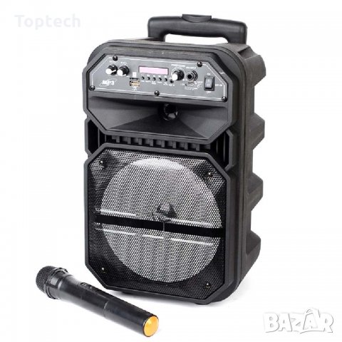 Караоке Тонколона 8" ND-6009, 1 безжичен микрофон, Bluetooth, FM радио, micro SD/USB/AUX, Светлини , снимка 2 - Тонколони - 30878337