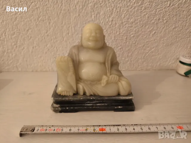 стара китайска скулптура на щастливия Буда., снимка 2 - Антикварни и старинни предмети - 48984401