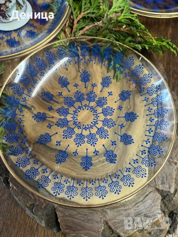 Руски стъклени чинии за десерт, снимка 2 - Чинии - 52496260
