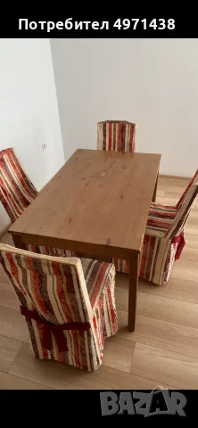 Масата и столове 100€