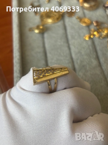 Златен пръстен пиано 2.96гр 14 к, снимка 5 - Пръстени - 54185007