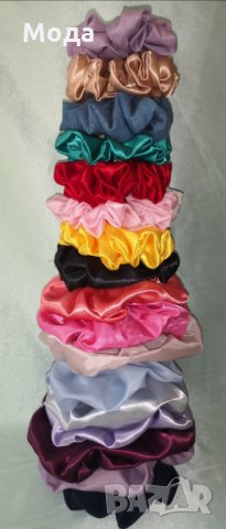 Скрънчи, Ластик за коса. Скрънчи от сатен цвят по избор #Скрънчи, снимка 2 - Аксесоари за коса - 30200157