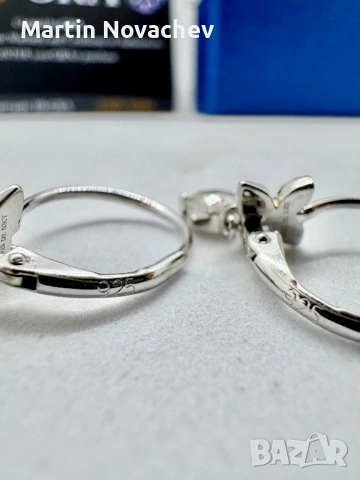 Сребърни обеци с мойсанит (Диамант) 0.5 карата, снимка 10 - Обеци - 54243312