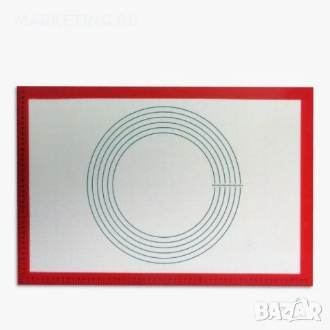 Подложка за месене и точене силиконова NoStik 38.5x58.5см., Червена граница/кафяв интериор, в кутия, снимка 3 - Други - 50468899