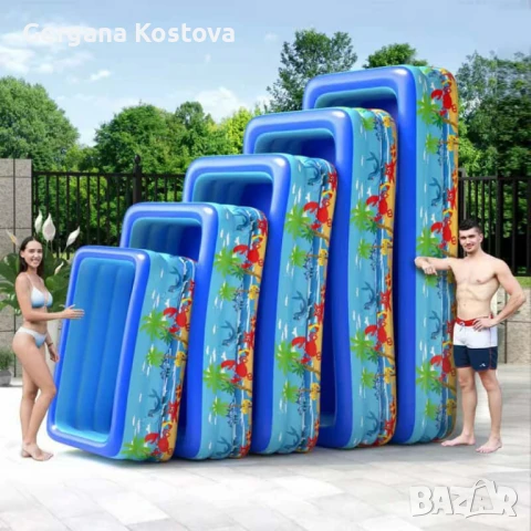 Голям удебелен надуваем басейн за дома – идеален за бебета, деца и възрастни, снимка 4 - Басейни и аксесоари - 51018392