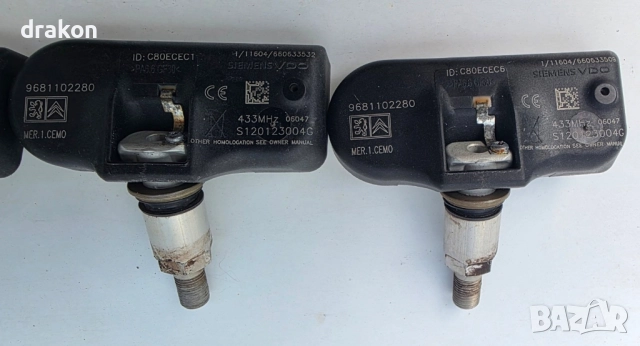 TPS СЕНЗОРИ ЗА НАЛЯГАНЕ НА ГУМИТЕ- ПЕЖО, СИТРОЕН, снимка 3 - Аксесоари и консумативи - 52068199