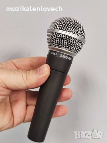 Shure SM58 LC Dynamic Handheld Vocal Microphone - професионален кабелен микрофон - КАТО НОВ, снимка 3 - Микрофони - 38570137