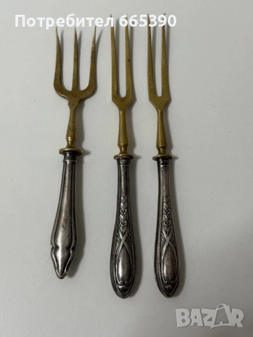 Сребърни вилици , снимка 2 - Антикварни и старинни предмети - 53340780