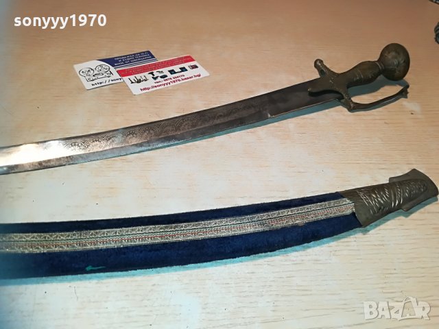 поръчан-колекционерски меч 60см-мед/месинг-внос швеицария, снимка 6 - Антикварни и старинни предмети - 29779552