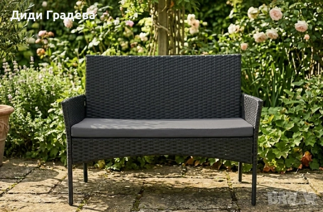 Елегантен ратанов комплект за градина с маса и възглавници - комфорт и стил, снимка 3 - Градински мебели, декорация  - 54070022