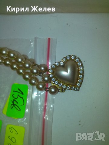 ПЕРЛЕН АРТ ДЕКО ГЕРДАН КОЛИЕ ПОЗЛАТА КАМЪНИ 6976, снимка 4 - Колиета, медальони, синджири - 29771125