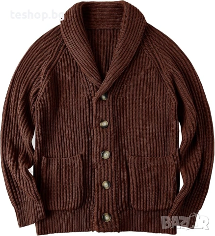 Мъжка жилетка Runcati с дебела плетка и V-образно деколте, снимка 3 - Пуловери - 53926462