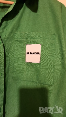Зелена оверсайз риза Jil Sander, снимка 6 - Ризи - 52828343
