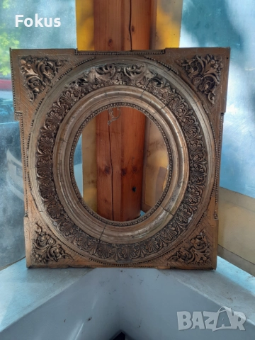 Много стара барокова рамка дърво и гипс антика над 130 год.