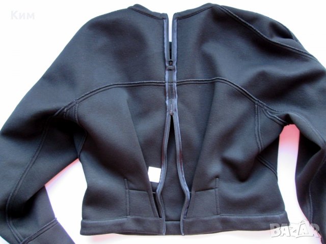 Блуза от неопрен в черно Barbara Bui, снимка 3 - Блузи с дълъг ръкав и пуловери - 29353693