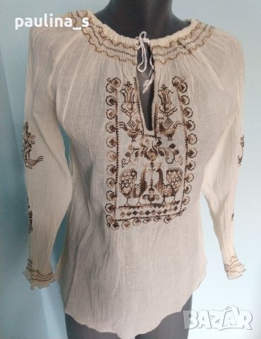 Винтидж / Гръцка туника в етно стил от кенар / памук и лен, снимка 2 - Туники - 39890120