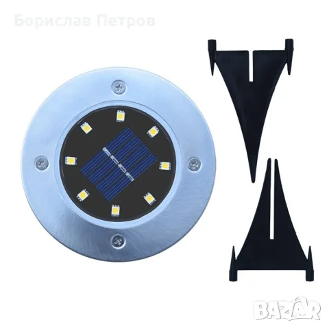 Соларна градинска лампа 8 LED, снимка 2 - Соларни лампи - 56203859