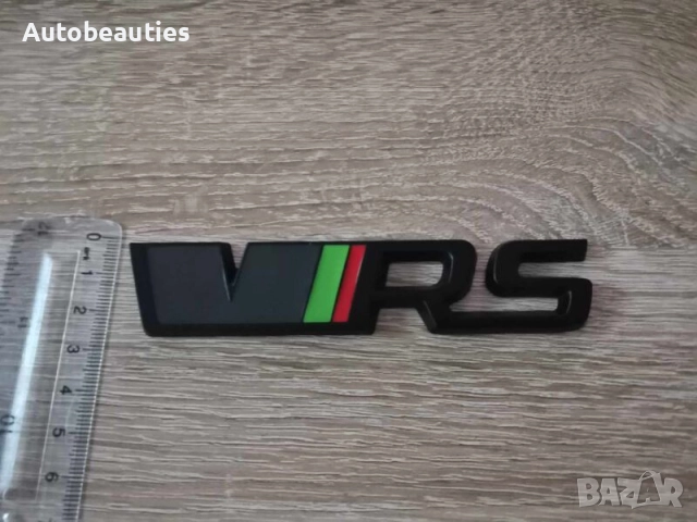 черна емблемa Skoda VRS, снимка 3 - Аксесоари и консумативи - 52532958