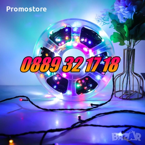 Коледни лампички 20 метра на макара, бяла светлина, водоустойчиви, снимка 4 - Декорация за дома - 52428466