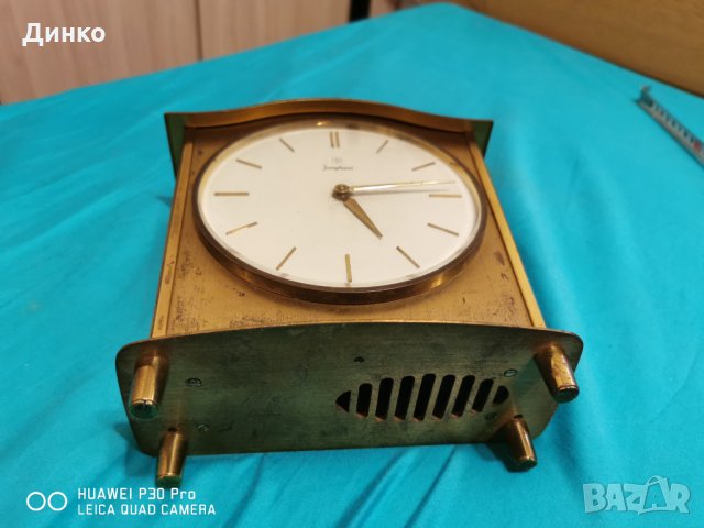 Немски настолен  часовник Юнгханс, снимка 3 - Антикварни и старинни предмети - 31446291