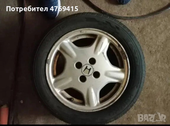 Продавам четири броя джанти 15 цола алуминиеви с гуми kumho 185/ 55 /15  82V