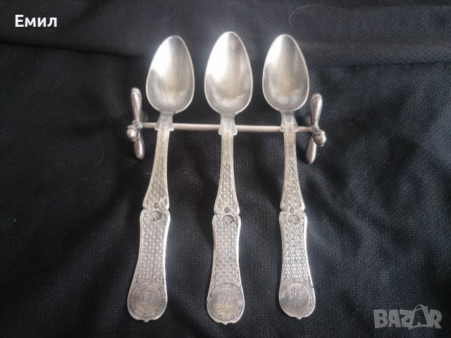 Автентични османски сребърни лъжички , снимка 1 - Колекции - 37267912