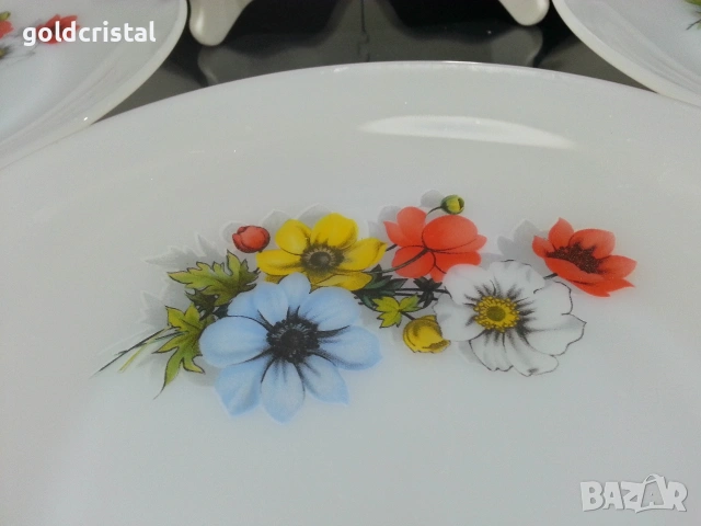 френски аркопал чинии за основно , снимка 4 - Антикварни и старинни предмети - 53231051