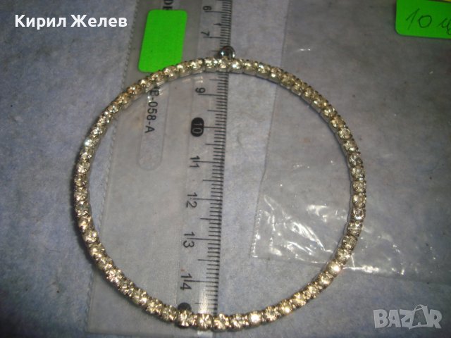 СТАРИ ПОСРЕБРЕНИ АРТ ДЕКО КРИСТАЛИ ОБЕЦИ ТИП ХАЛКИ 25074, снимка 5 - Обеци - 37715781