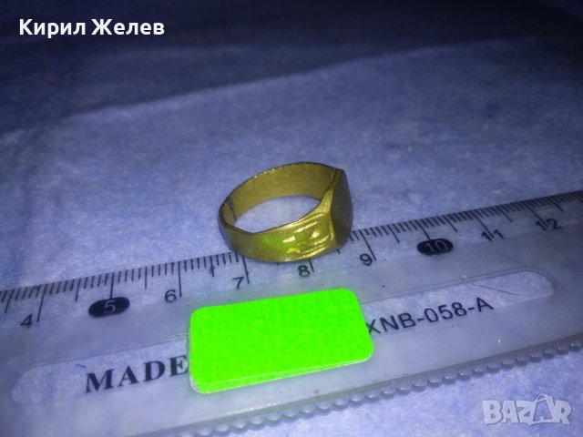 СТАРИНЕН БРОНЗОВ ОРНАМЕНТИРАН РЕТРО ПРЪСТЕН КЛАСИЧЕСКИ МОДЕЛ МАЙСТОРСКА РЪЧНА ИЗРАБОТКА 36601, снимка 7 - Антикварни и старинни предмети - 39722676