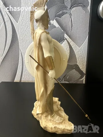 Статуетка Леонид Спарта 300 от алабастър – символ на храбростта / фигура , снимка 4 - Колекции - 49976130