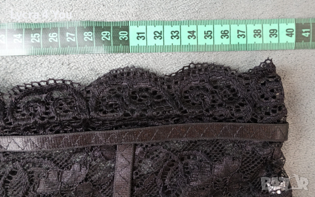 S/M еротични черни изрязани бикини с два броя жартиери отпред, снимка 7 - Бельо - 44570186