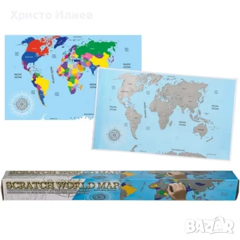 Скреч карта на света за истински пътешественици за изтриване, снимка 6 - Декорация за дома - 49205336