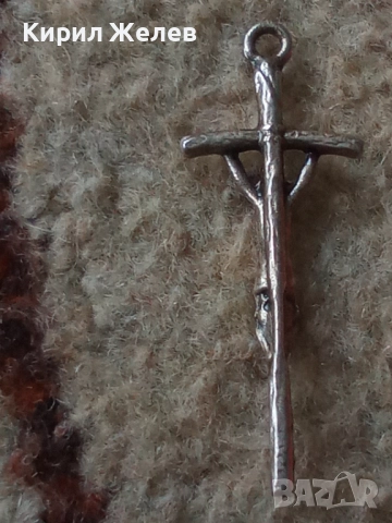 Старо сребърно кръстче 50866, снимка 5 - Колиета, медальони, синджири - 52360766