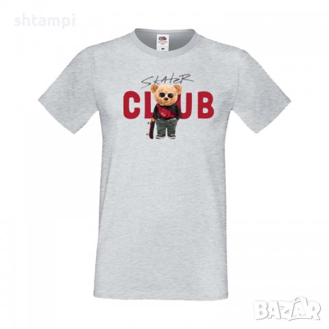 Мъжка тениска bear Skater CLUB, Мече,Меченце,Животно, Играчка,Изненада,Подарък,Повод,, снимка 10 - Тениски - 37294065