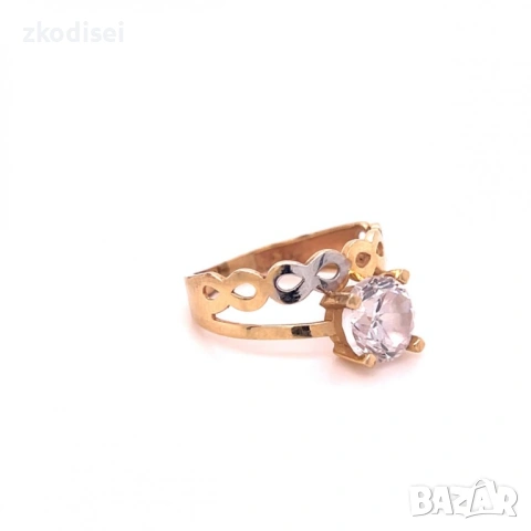 Златен дамски пръстен 2,49гр. 14кр.проба:585 размер:51 модел:28024-1, снимка 3 - Пръстени - 53116208