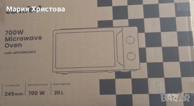 Компактна микровълнова фурна Comfee - 20 литра, 700W и 5 нива на мощност, снимка 5 - Микровълнови - 53931750