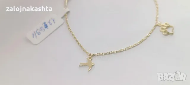 Нова-Златна гривна-1,76гр/14кр, снимка 6 - Гривни - 48893134