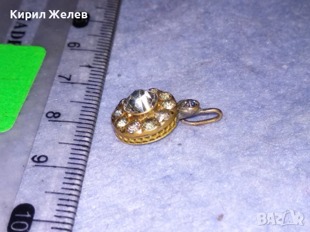 ВЪЗРОЖДЕНСКА СКЪПОЦЕННА БРОНЗОВА АЖУРНА ЕТНО ОБЕЦА с РЪЧНО ФАСЕТИРАНИ КАМЪНИ ПЛАНИНСКИ КРИСТАЛ 37022, снимка 6 - Антикварни и старинни предмети - 39954469