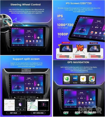 Мултимедия, за Seat Ibiza, Двоен дин, Навигация, дисплей 2 DIN, плеър 9“, екран, Android, Сеат Ибиза, снимка 4 - Аксесоари и консумативи - 35238236