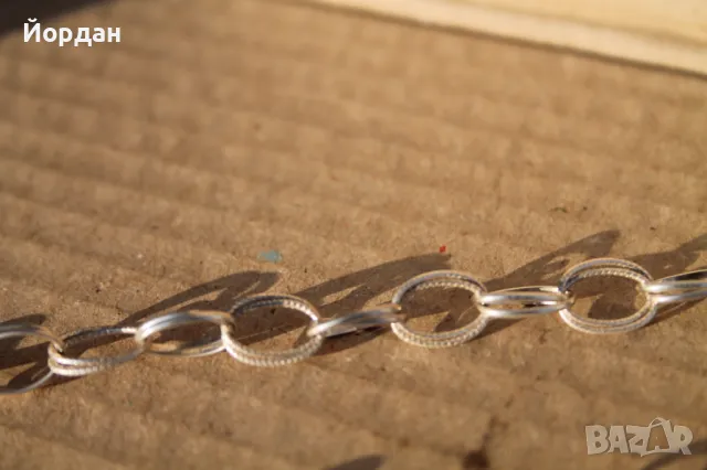Сребърен ланец , снимка 4 - Колиета, медальони, синджири - 49317038
